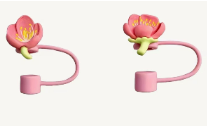 Flower Straw Toppers 5-Pack – Fits Stanley Cup & 8-10mm Straws